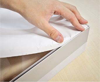 ビジュアルの取り付けが簡単